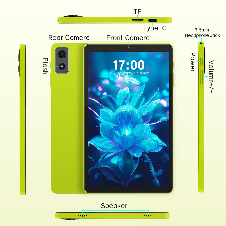 Paitanry Android 15 Tablet mit 8,68 Zoll Display, 8GB RAM und 64GB ROM in Grün - Bild 4