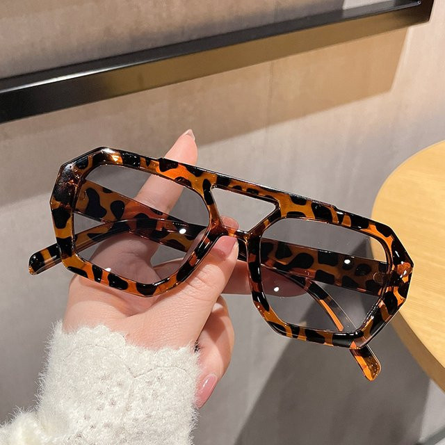 Sonnenbrille, quadratisch, Vollrand, braun, Unisex - Bild 1