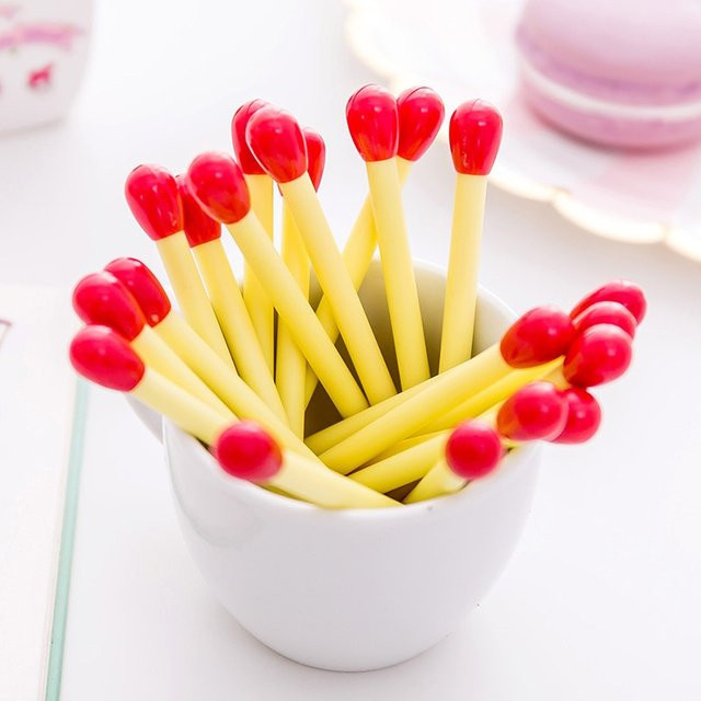 15 Stück Kreative Kugelschreiber mit Matchstick-Design und Stylus-Funktion in Multicolour - Bild 1