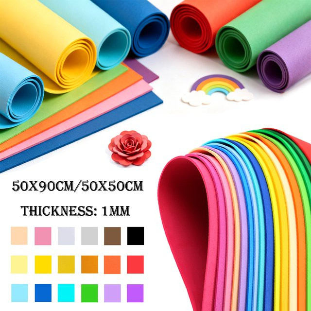 Bunte EVA-Schaumstoffbögen für Cosplay und Bastelarbeiten, 1 mm dick, Farben: Mehrfarbig und Lila, Maße: 50 x 50 cm oder 50 x 90 cm - Bild 1