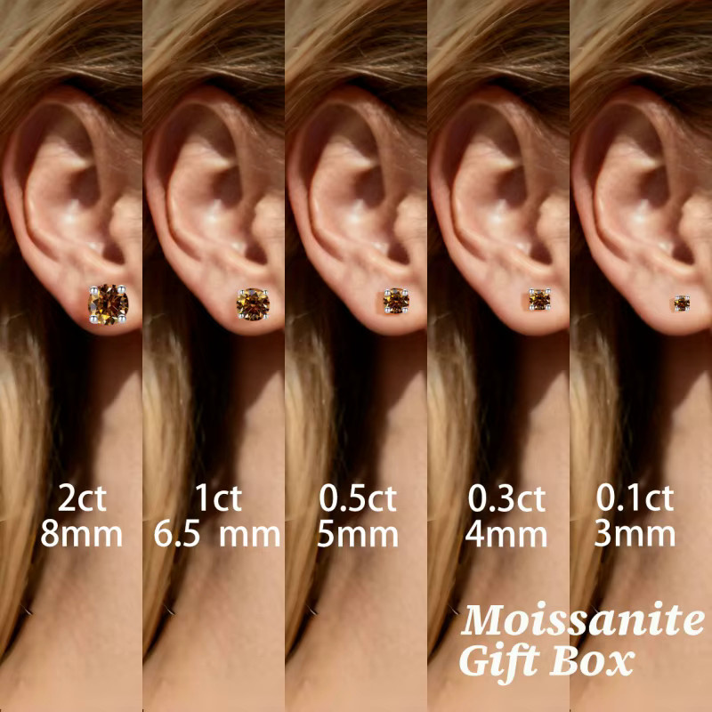 LAMVOICE Ohrstecker, Silber, Moissanit, Damen - Bild 5