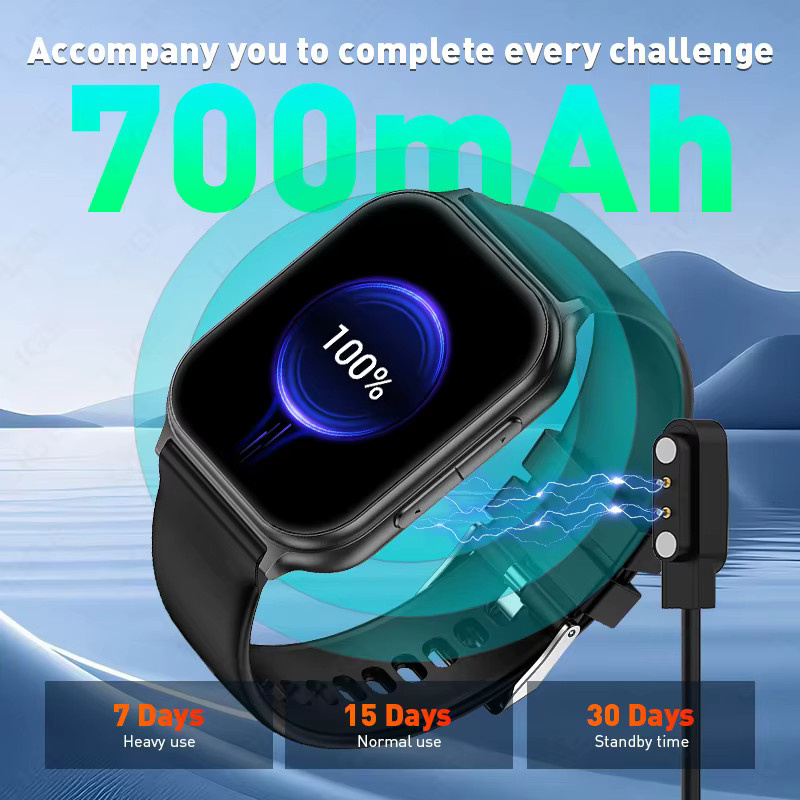 LIGE Smartwatch für Damen und Herren in Schwarz mit Bluetooth-Anruf, Herzfrequenzmesser und IP67 wasserdichtem Sport-Fitness-Tracker - Bild 3