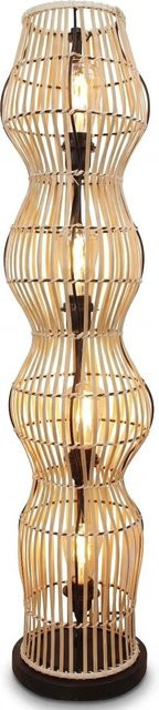Licht-Erlebnisse Stehleuchte aus Bambus in Natur, 4-flammig, Boho Design, Höhe: 110 cm, E27 - Bild 1