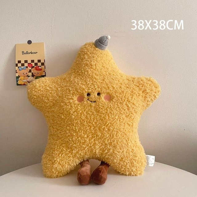 Kawaii Himmel Serie Plüschkissen Stern von Binchi Fitness, Gelb, Höhe: 35 cm - Bild 1