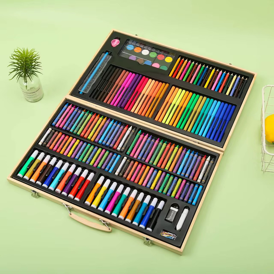 180-teiliges Ölpastell-Set mit Aquarell-Kreiden und Buntstiften in Mehrfarbig für Kinder ab 3 Jahren - Bild 3