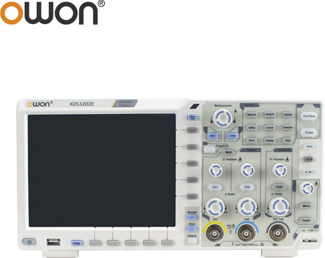 OWON XDS3202E 8-Bit-Doppelkanal-Digitaloszilloskop 200MHz 1GS/s in Weiß - Bild 1
