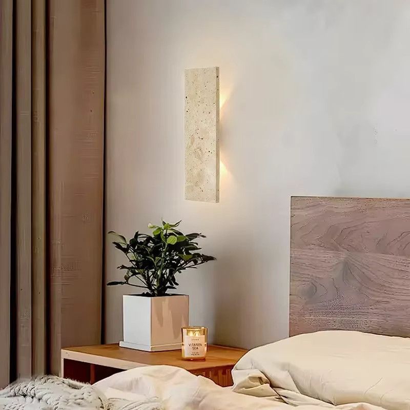 Pumous LED Wandleuchte im Naturstein-Design für Außen und Innen, wasserdichte Wandbeleuchtung - Bild 2