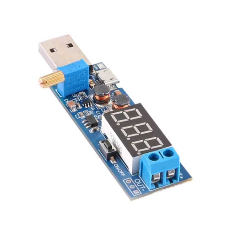 KAFNHCKA USB DC Boost-Buck-Konverter als Step-Up/Down Netzteil in Blau mit einstellbarem Ausgang von 1,2V bis 24V und USB-A Anschluss - Bild 2
