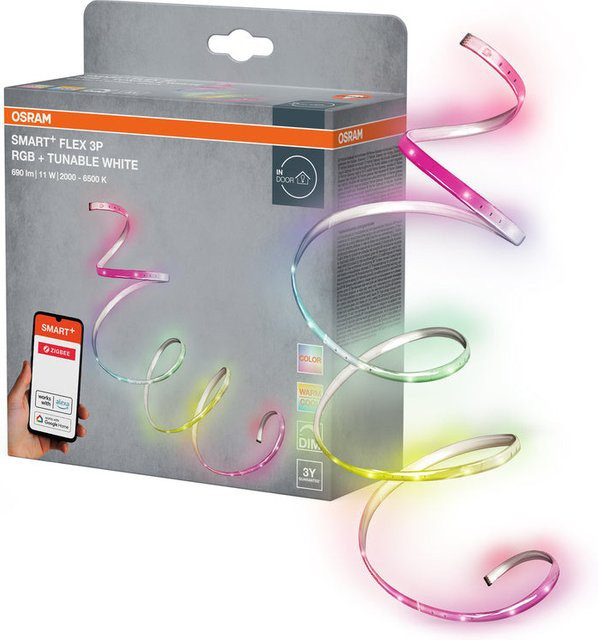 Osram Wifi SMART+ Flex RGBW LED-Streifen, Multicolour, 11W, 690lm, 2000-6500K - Bild 1