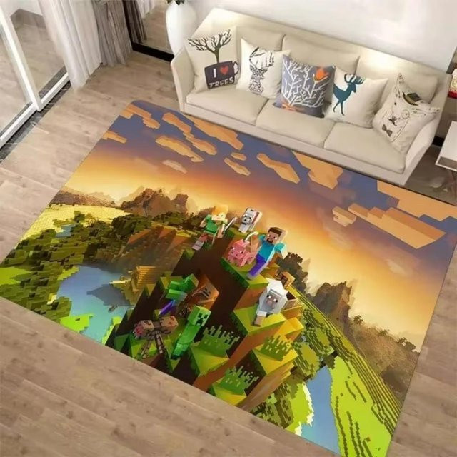 Karpetti 3D M-C Pixel Art Teppich in Multicolour, moderner abstrakter Teppich für Wohnzimmer und Schlafzimmer, B: 120 cm, T: 80 cm - Bild 1