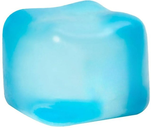 Jelly-Würfel zum Quetschen, blauer Squishy Stressball, 5cm - Bild 1