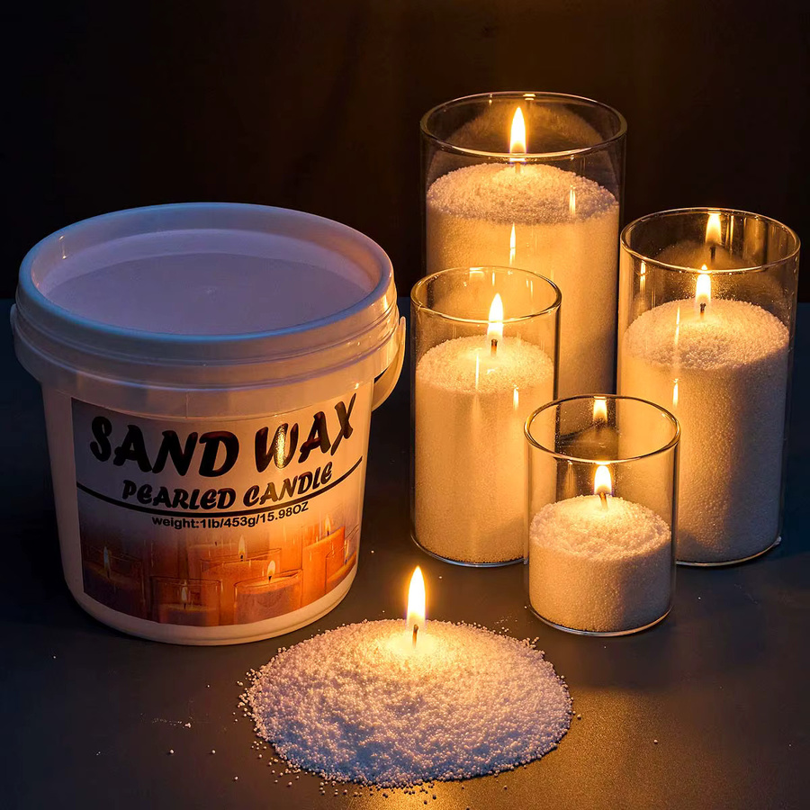 UDOCOOL DIY Duftkerzen Herstellung Kit mit Sandwachs in Weiß und Sand für kreative Wachsmalerei - Bild 2