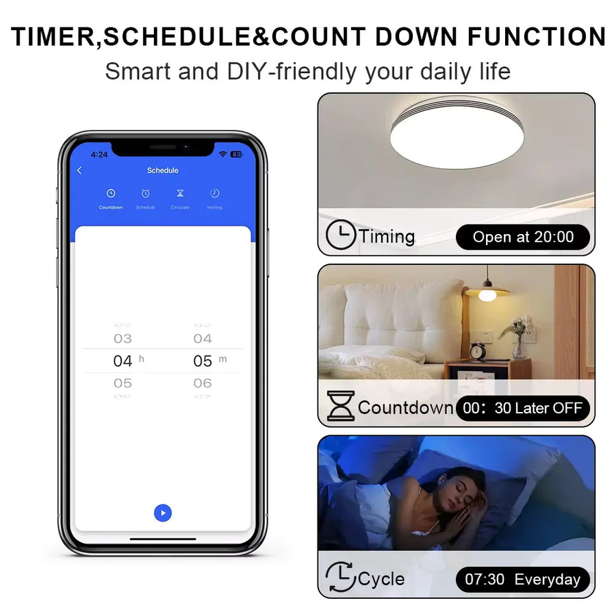 Chevolink Tuya Smart Touch Wandschalter mit LED-Hintergrundbeleuchtung und Lichtsensor, Weiß, kompatibel mit Alexa und Smart Life - Bild 5