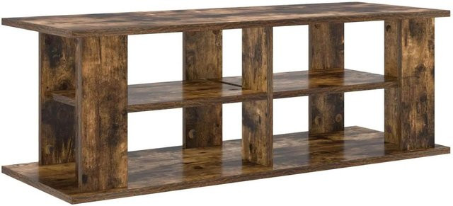 vidaXL TV-Ständer Modern in Raucheiche, Farbe Braun, B/H/T: 96 x 35 x 33,5 cm - Bild 1
