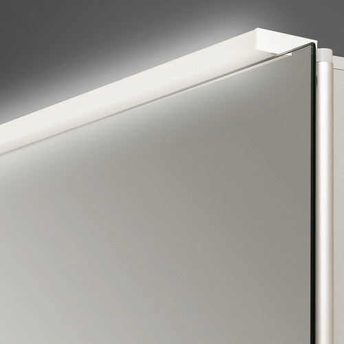 DSK Spiegelschrank Vegas in Silber mit integrierter LED-Beleuchtung und Regalen, Breite: 50 cm, Höhe: 60 cm - Bild 2