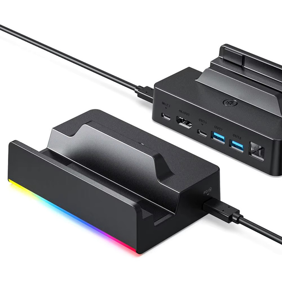Asus ROG Ally X Universal Expansion Docking Station in Schwarz mit Netzwerk Port und Dual Lüftern für 4K Projektion - Bild 5