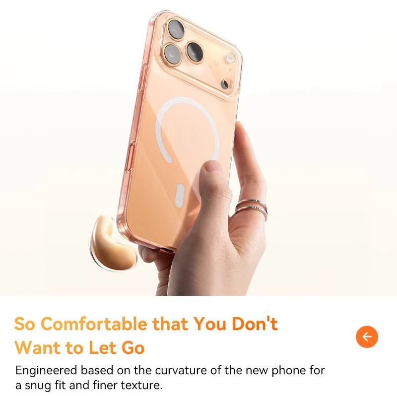 Baseus Magnetische Schutzhülle für iPhone 17 Pro Max, iPhone 17 Pro und iPhone 17 Air mit MagSafe Wireless Charging, Transparent - Bild 2