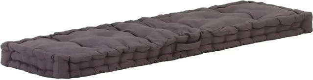 vidaXL Palettenkissen aus Baumwolle in Anthrazit, B/T/H: 120 x 40 x 7 cm - Bild 1