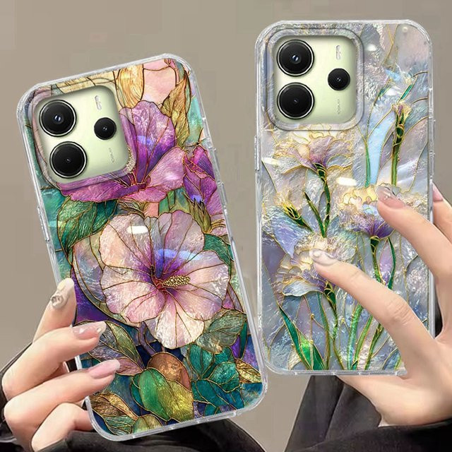 Handyhülle mit rosa Trompetenblumen Design für Xiaomi Redmi Note und diverse Modelle in Pink und Multicolour - Bild 1