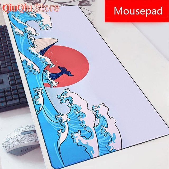 Potdemiel Mauspad Japan Great Waves Art Multicolor mit Locking Edge für Gaming - Bild 1