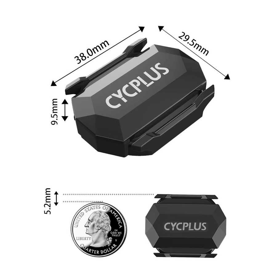 CYCPLUS Trittfrequenzsensor mit Dual Sensor Technologie, ANT+ und Bluetooth 5.0, Schwarz, kompatibel mit XOSS und Strava Fahrradcomputern - Bild 5