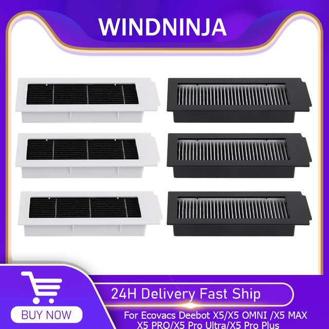 Ecovacs Deebot X5/X5 OMNI/X5 MAX/X5 PRO/X5 Pro Ultra/X5 Pro Plus Ersatz-Hepa-Filter in Weiß aus Kunststoff - Bild 1