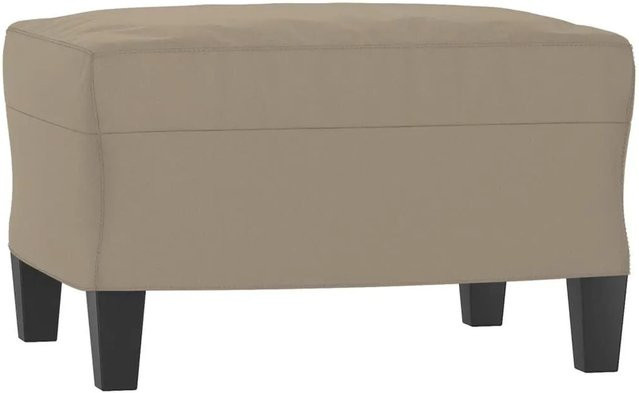 vidaXL Fußhocker in Beige aus Mikrofasergewebe, B/T/H: 60 x 50 x 41 cm - Bild 1