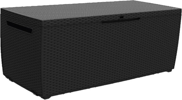 Intergard Kissenbox im Rattanstil in Schwarz und Anthrazit, B/T/H: 123 x 57 x 53,5 cm - Bild 1
