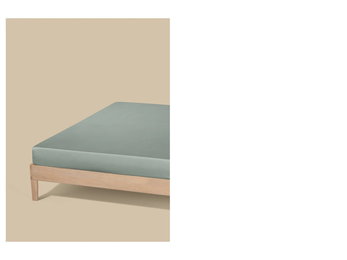 LIVARNO Mako-Satin Spannbettlaken aus Baumwolle, Grau, B/T: 180 x 200 cm - Bild 2