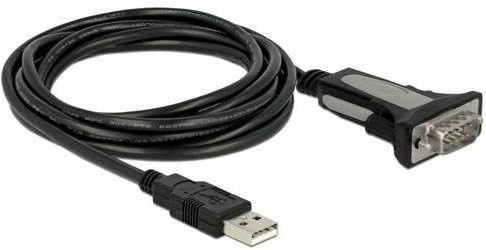 Delock USB 2.0 auf Seriell Adapter 9-polig Schwarz 4m - Bild 1