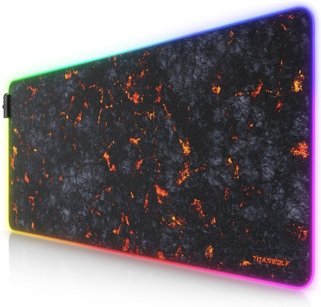 Titanwolf RGB Gaming Mauspad Lavamotiv Multicolor B/B: 900 x 400 mm - Bild 1