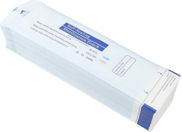 200 Stück Selbstversiegelnde Einwegbeutel aus Papier und Kunststoff, Wasserdicht und Staubdicht, Transparent für Medizin, Kosmetik und Lebensmittel - Bild 1