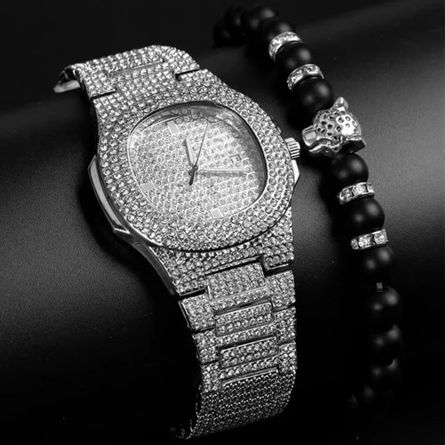 RUNERR Armbanduhr Edelstahl, Quarz, Silber, Kristall, Damen - Bild 1