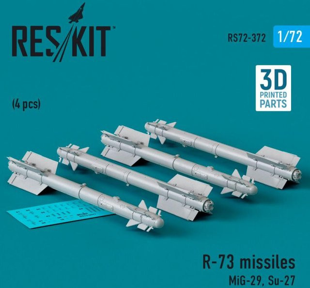 ResKit Models R-73 missiles, 4-teiliges Set, 3D Printed - Bild 1