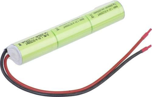 Mexcel Inline L1x3 Akkupack mit 3x Sub-C Zellen, NiMH 3.6V 2500 mAh, Flat-Top, hochtemperaturfähig, grün - Bild 1