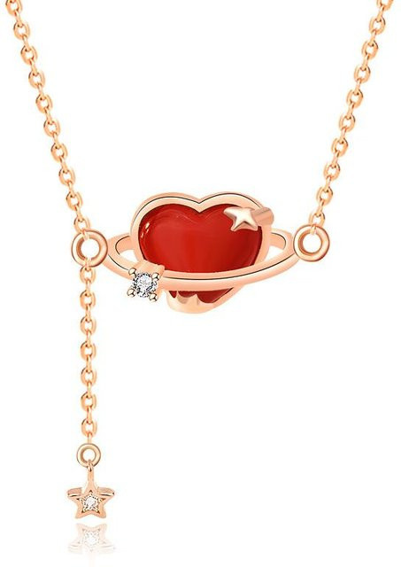 Original Love Planet Halskette, 925 Silber, Achat, Damen - Bild 1