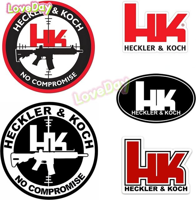 Heckler & Koch Logo Vinyl Aufkleber für Outdoor und Auto - Bild 1