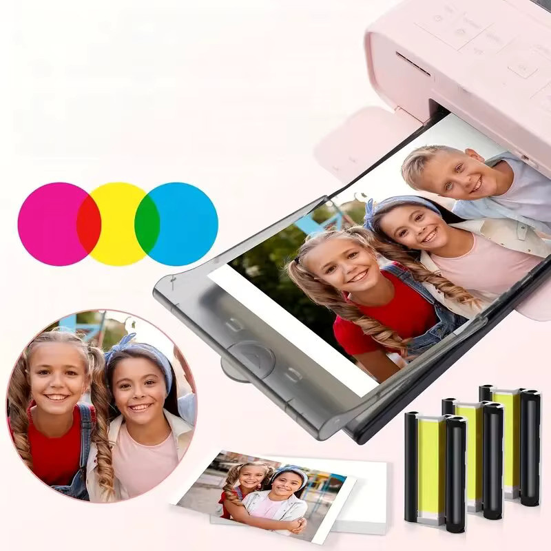 Fotopapier-Set mit 3-Farben-Tintenkassette kompatibel mit Canon Selphy CP1300 CP1500 CP1200 KP-108IN, 108 Blatt, Format: 10 x 15 cm - Bild 5