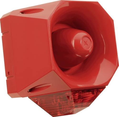 ComPro Kombi-Signalgeber Asserta AV Rot Blitzlicht und Dauerton 230 V/AC 120 dB - Bild 1