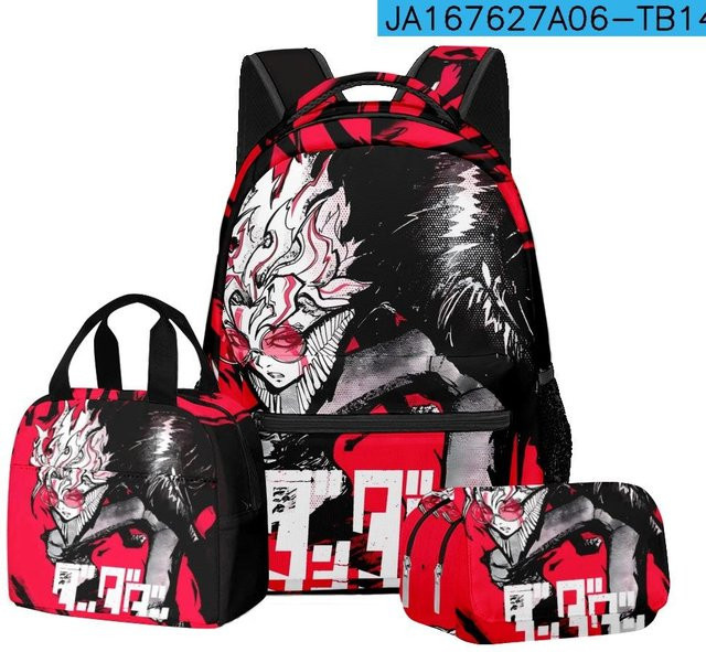 Fancy Style Studio DANDADAN 3D-Druck Set mit Notizbuch, Federmäppchen und Lunchtasche in Mehrfarbig - Bild 1