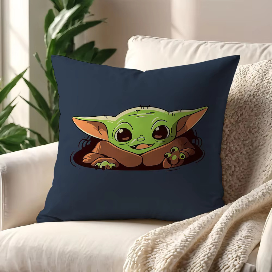 Star Wars Grogu Baby Yoda Kissenbezug mit Kawaii-Print für Sofa und Dekoration - Bild 3