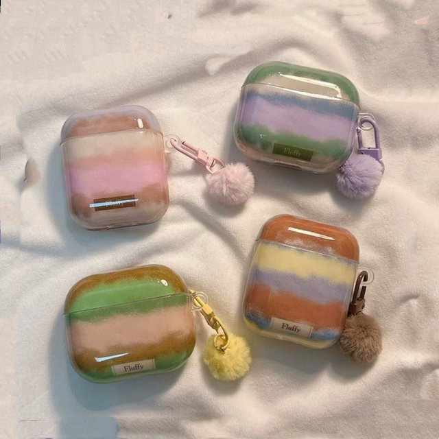 Apple Anhänger mit Streifenmuster und Flecken, multicolour - Bild 1