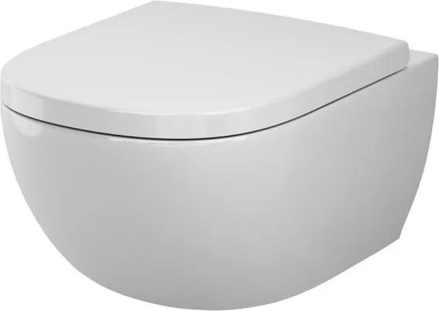 AM.PM Hänge-WC Wandtoilette spülrandlos in Weiss mit abnehmbarem WC-Sitz und Softclose-Absenkautomatik CAB1900PSC - Bild 1
