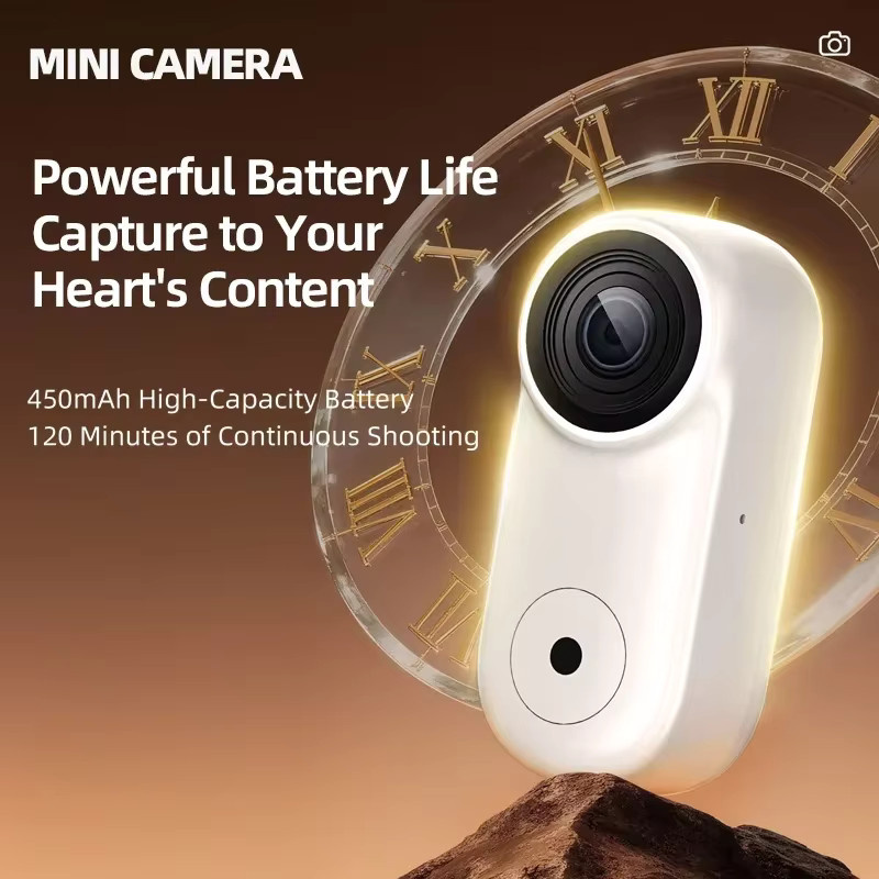 Lenovo Mini-Actionkamera 4K HD in Weiß als tragbare POV-Kamera für Sport und Helmaufnahmen - Bild 3