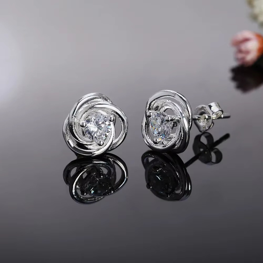 Ohrstecker 925 Silber, Zirkonia, Damen - Bild 5