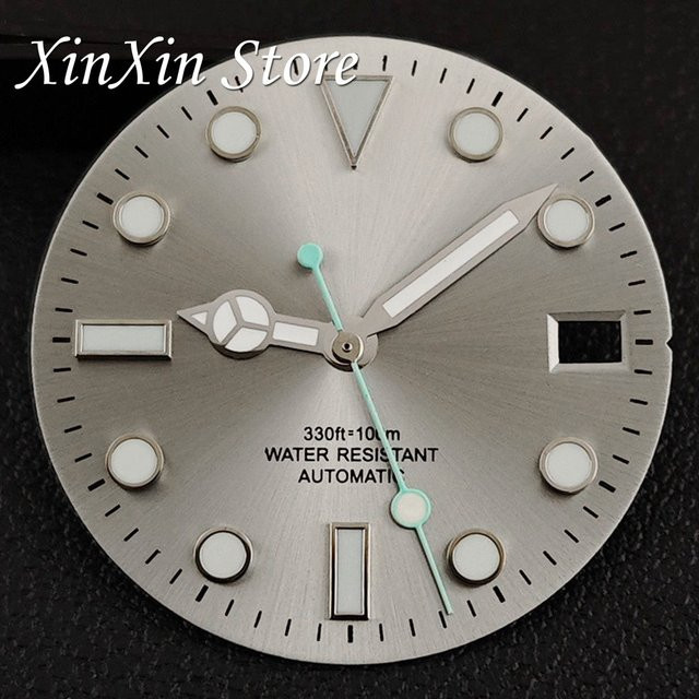 XINGHAN Uhrenzifferblatt, Graues Sunburst, 28,5 mm, Unisex - Bild 1