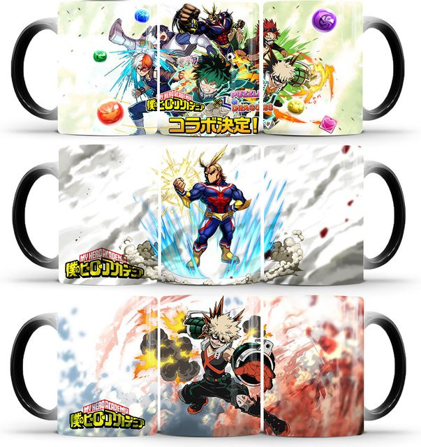 Bandai My Hero Academia Farbwechsel-Becher aus Keramik, Thermosensitiver Anime-Becher in Multicolour - Bild 1