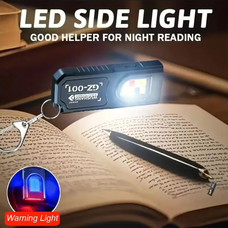 BALDR Mini-COB-LED-Schlüsselanhänger-Taschenlampe in Schwarz mit USB-C-Ladefunktion und Haken aus Metall und Kunststoff - Bild 5