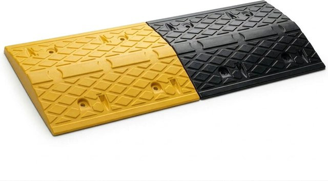 Floordirekt Vento Fahrbahnschwelle aus Gummi, 2-teilig, Schwarz-Gelb, bis max. 30 Tonnen - Bild 1