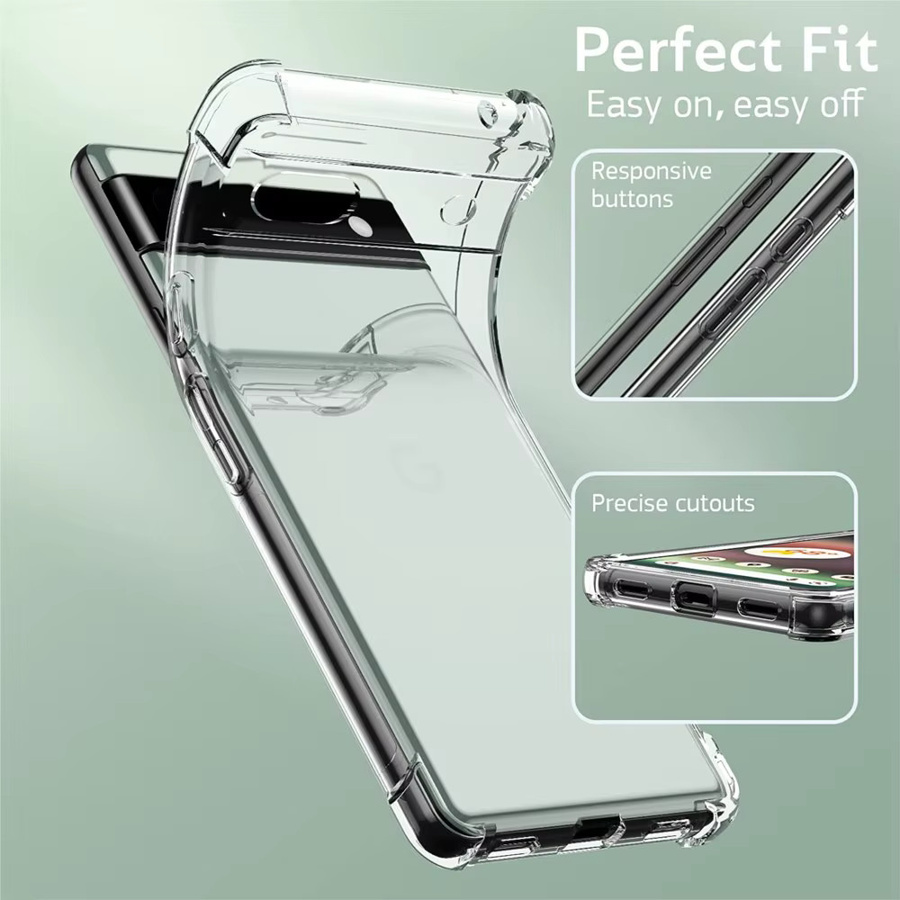 Stoßfeste transparente Air-Bag Schutzhülle für Google Pixel 6 7 8 9 10 Pro XL und Pixel 6A 7A 8A 9A mit 1,5 mm Dicke - Bild 2
